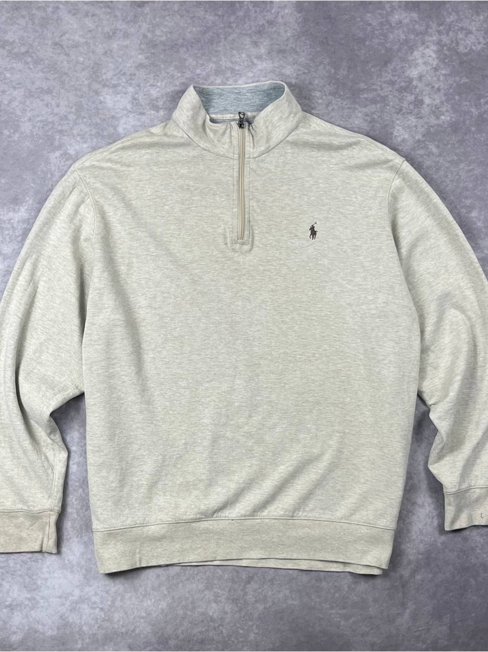 [370] Polo Ralph Lauren Men's Quarter
Zip Cotton Sweater XXL Size